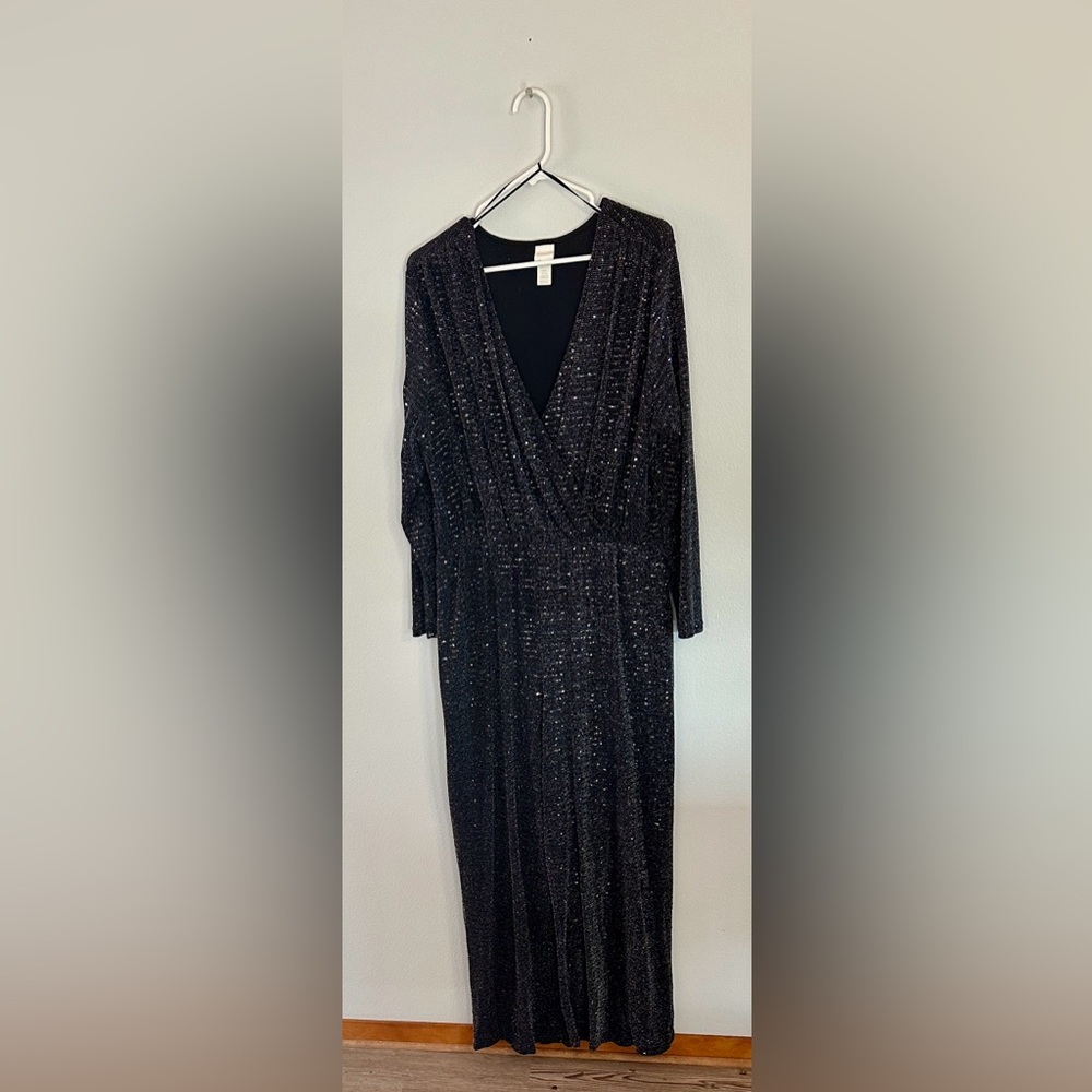 H&M Black Sequin Jumpsuit